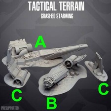 Crashed Starwing fighter - SKULLFORGE  Legion compatible - 3D printed