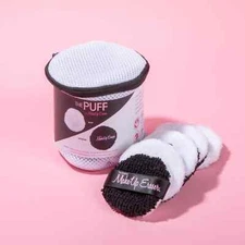 The Original MakeUp Eraser THE PUFF 5 Pack Set Tone Deeply Exfoliate Laundry Bag