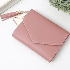 Women's Mini Wallet Leather Tri-fold Clutch Credit Card Holder Purse Pocket Gift