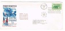 United States  First Day Cover  1961  Fort Sumpter 4c Stamp Apr 12,1961