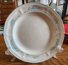 Vineyard Salad Dessert Plates (pair) 7 3/4" Brick Oven #286 Stoneware White Blue