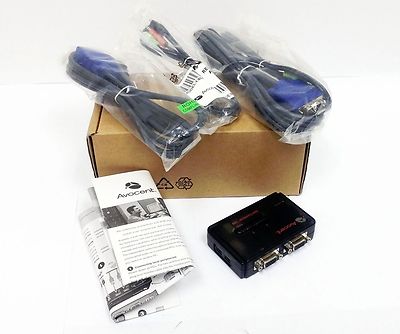 Commutateur KVM Avocent SwitchView 100, 2 Ports USB/VGA, 2SV120BND1, Neuf