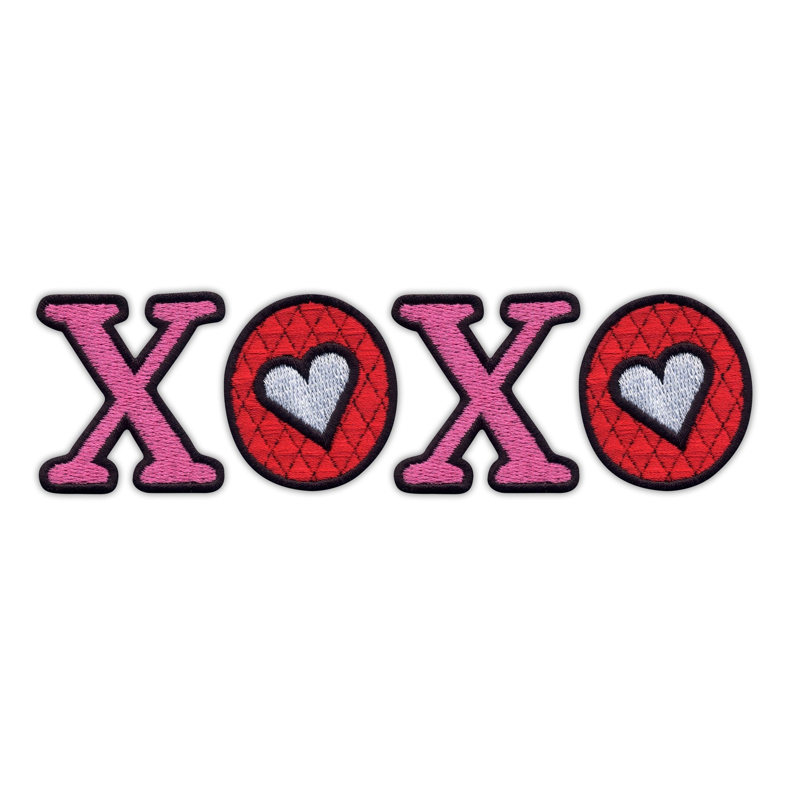 XOXO Kisses Hugs Embroidered Patch Badge