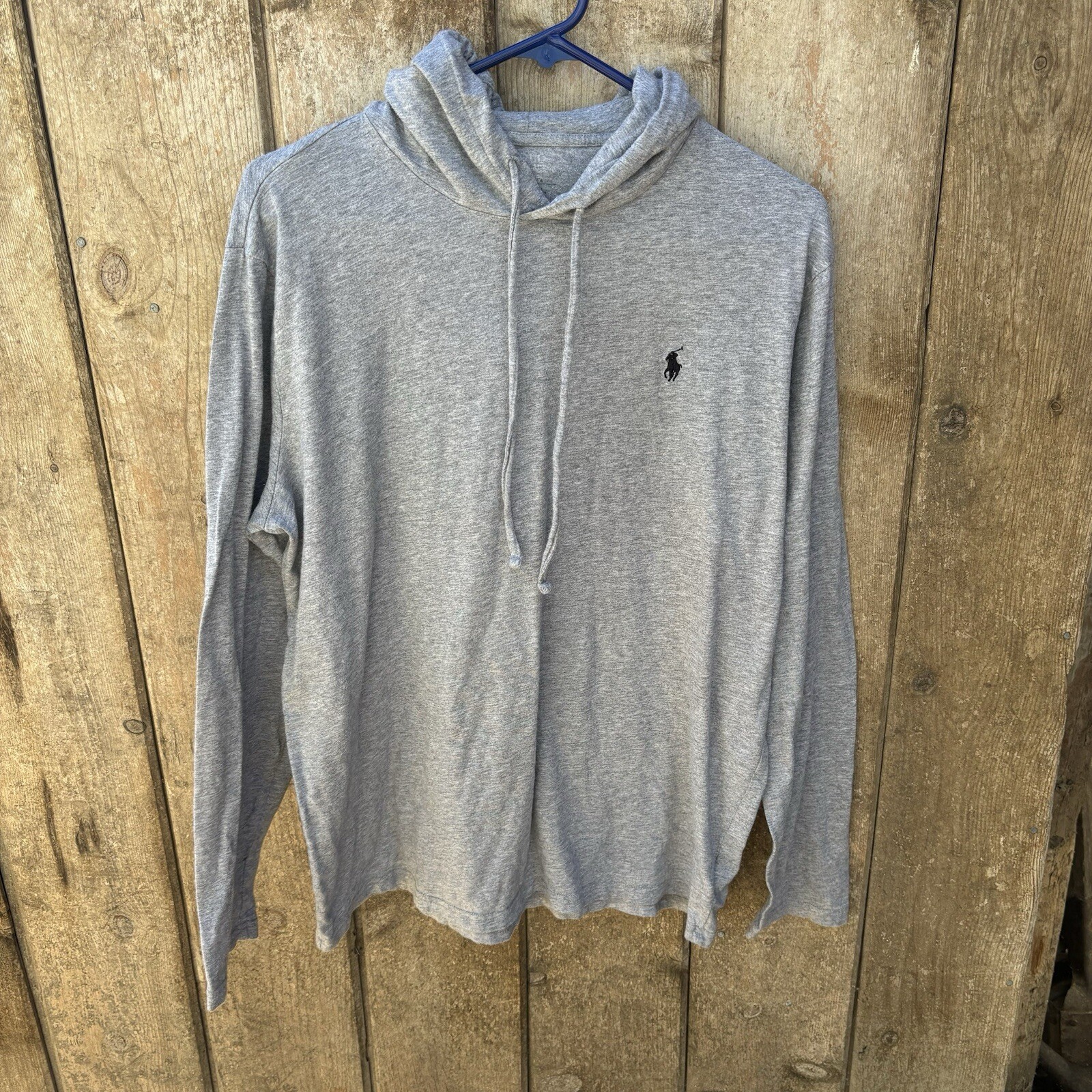 Polo Ralph Lauren Felpa Uomo Grande Grigio Felpa con Cappuccio Pullover Pony Performance