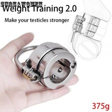 Stainless Steel Testicle Ball Stretcher Heavy Weight Scrotum Ring Metal Locking