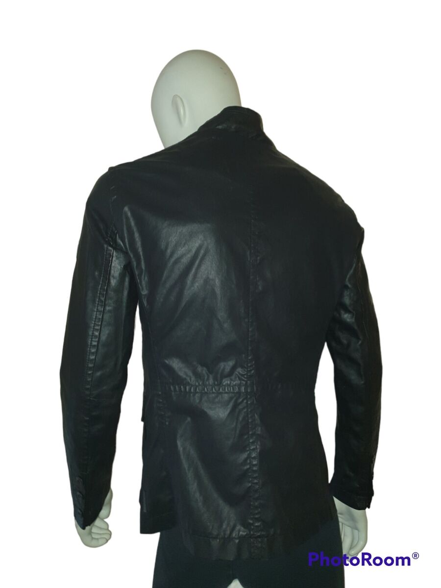 Vintage Armani Water Resistant Jacket, leather look sleeves Vintage Armani Water Resistant Jacket, leather look sleeves