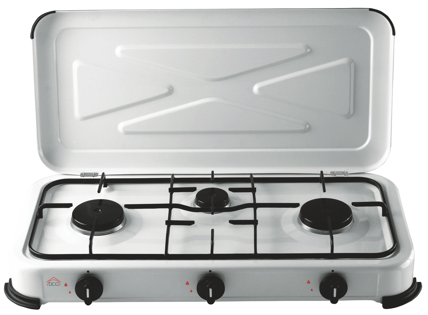 Fornello a gas GPL 3 fuochi PORTATILE EKP2423 DCG