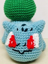 Bulbasaur Pokemon Crochet Doll PLUSH STuffed toy Amigurumi handmade figure-USA
