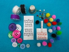 Handmade with love for you by name sew on labels - 50mm x 25mm (SL FOLD 1 - D21)