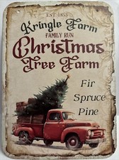 Christmas Decor Holiday Vintage Style Die Cut Cardboard Holiday Wall Decor 5x7