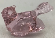 Bird Shelf Sitter - Pink Glass - Mosser USA
