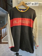 Vintage TOMMY HILFIGER Crewneck Pullover Spellout Long Sleeve Shirt Large L