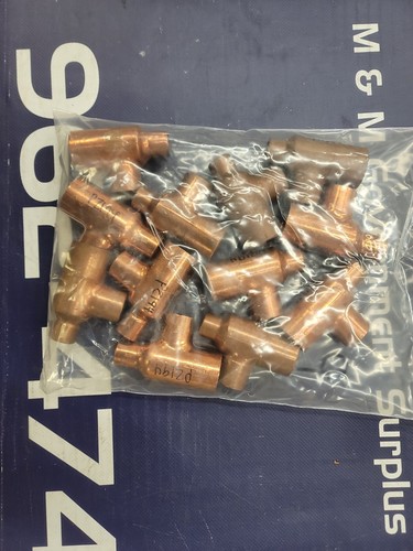 12 Pack 1" x 1/2" x 3/4" Inch CxCxC Sweat Reducing Copper Tee Plumbing Fitting - Picture 4 of 4