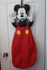 VINTAGE 90s DISNEY MICKEY MOUSE BAG HOLDER/ DIAPER STACKER LARGE 3 FOOT 