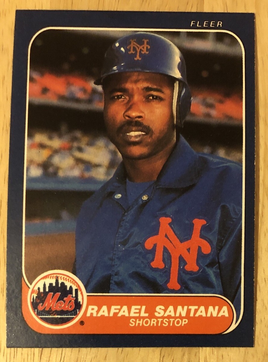 1986 Fleer - #93 Rafael Santana New York Mets Baseball Card | eBay