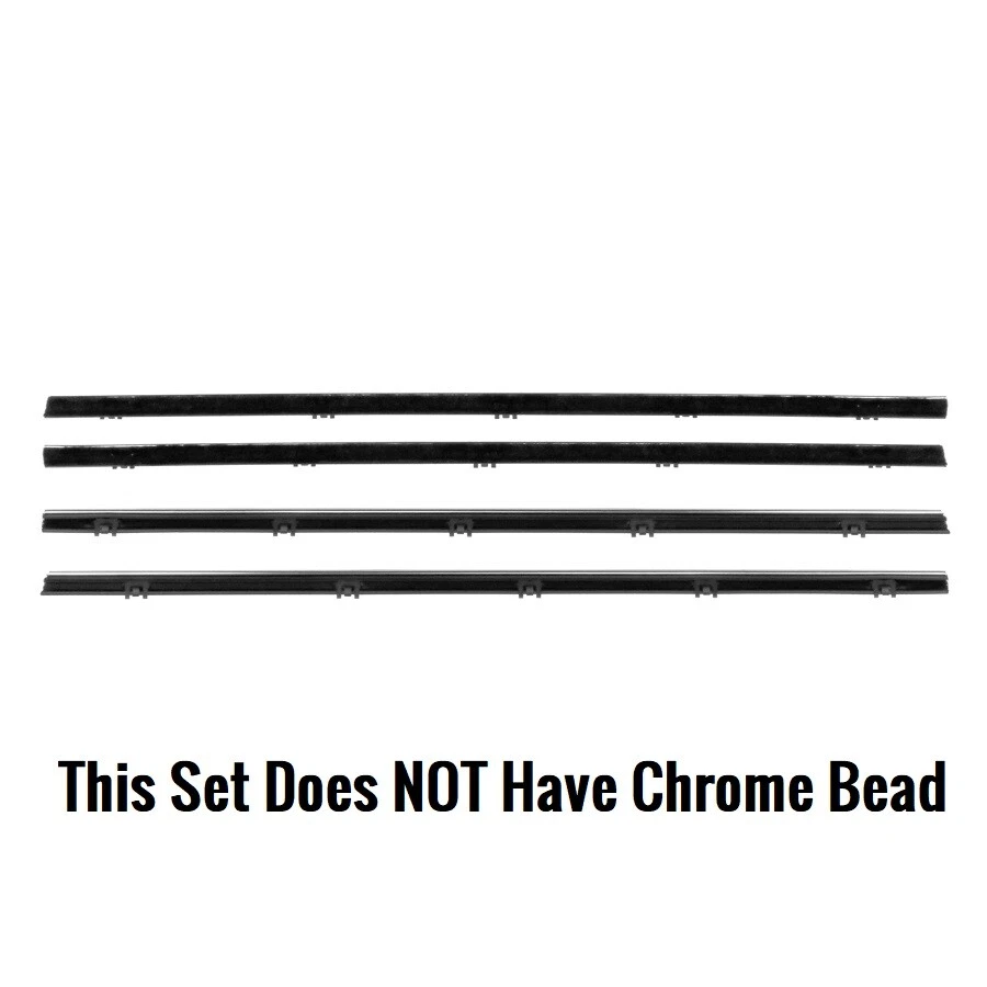 Комплект фетровых уплотнений уплотнений для черной двери стекла ремня для Chevy Truck 1967-72 годов выпуска - Изображение 2 из 2