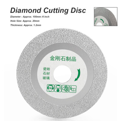4'' 100mm Wet/Dry Diamond Grinding Disc Abrasive Wheel Angle Grinder Cutter Tool