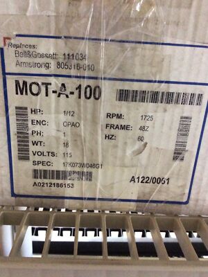Bell & Gossett MOT-A-100 Motor  111034 Armstrong 805316-010