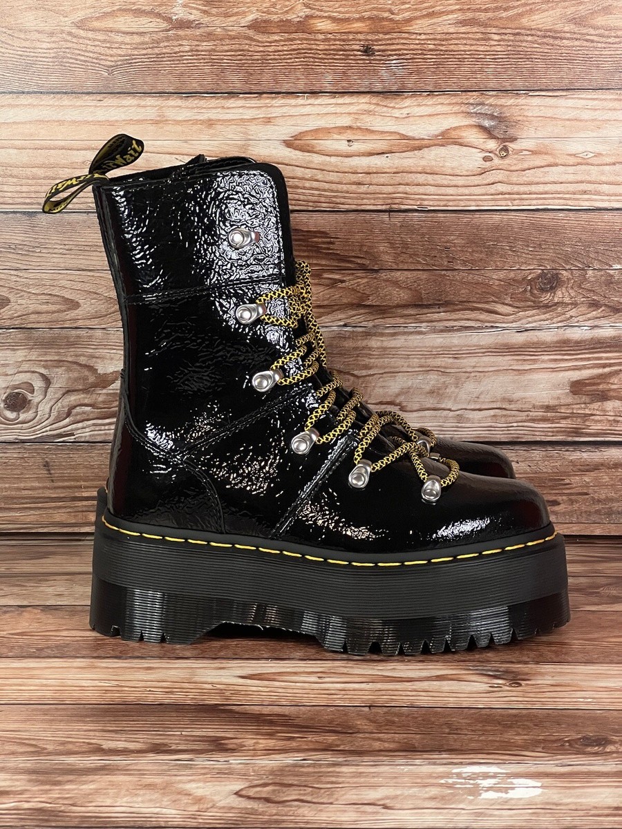 Dr. Martens Women's Ghilana Max Distressed Patent Leather Platform