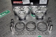 Manley Forged Pistons Set BMW 135i 335i N54B30 07-13 84mm STD -16.5cc 10.2:1