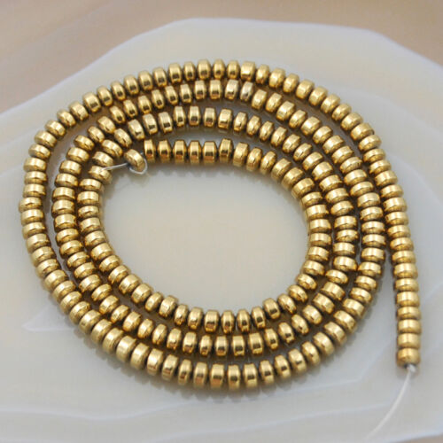 Hämatit Edelstein Rondelle Zwischenring Perlen 16" 3 mm 4 mm 6 mm 8 mm 10 mm - Bild 18 von 38