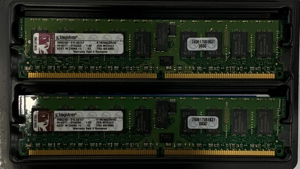 Kingston KTM2865SR 4GB 2X2GB PC2-3200 / 4G 2ea. 2Gb Module - Image 2 of 4