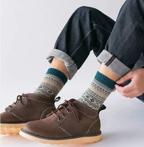 5 Pairs Men Winter Warm Thick Wool Mixture ANGORA Cashmere Casual Dress Socks UK - Picture 10 of 10