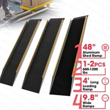 1/2PCS 4FT Titan Ramps Shed Ramp Aluminum Loading Ramp 1200 Lbs for Pick up Law