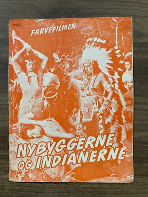 Captain John Smith and Pocahontas Anthony Dexter 1953 Danish Movie Program