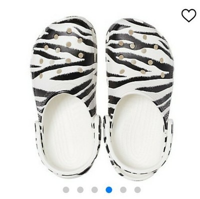 zebra striped crocs