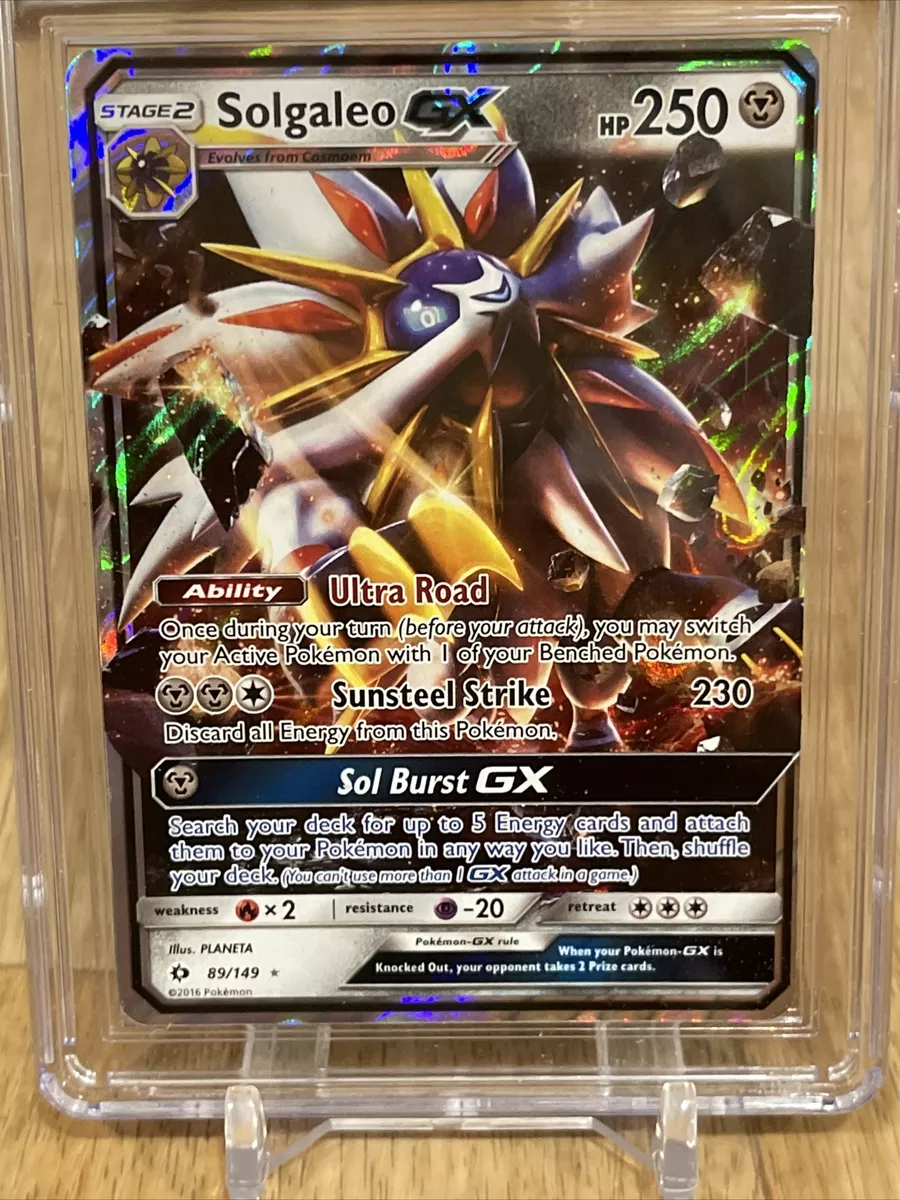 Pokemon TCG Sun and Moon Card Solgaleo GX 89/149 Full Art Rare