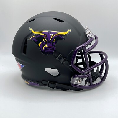 Minnesota State Mavericks CUSTOM Matte Black Mini Football Helmet
