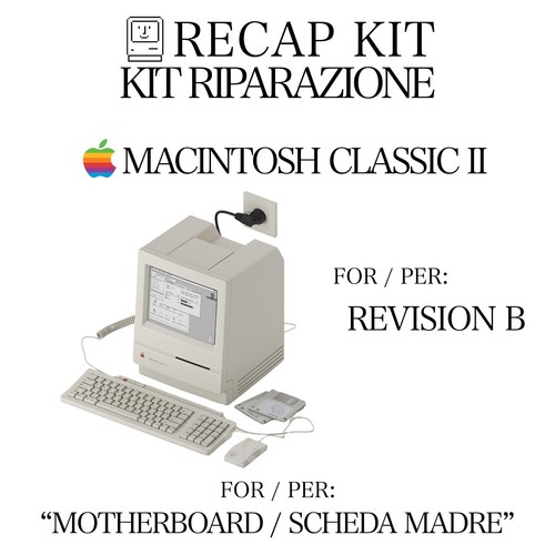 Kit Recap Riparazione Apple Macintosh CLASSIC II Rev. B Motherboard Capacitor - Bild 2 von 3