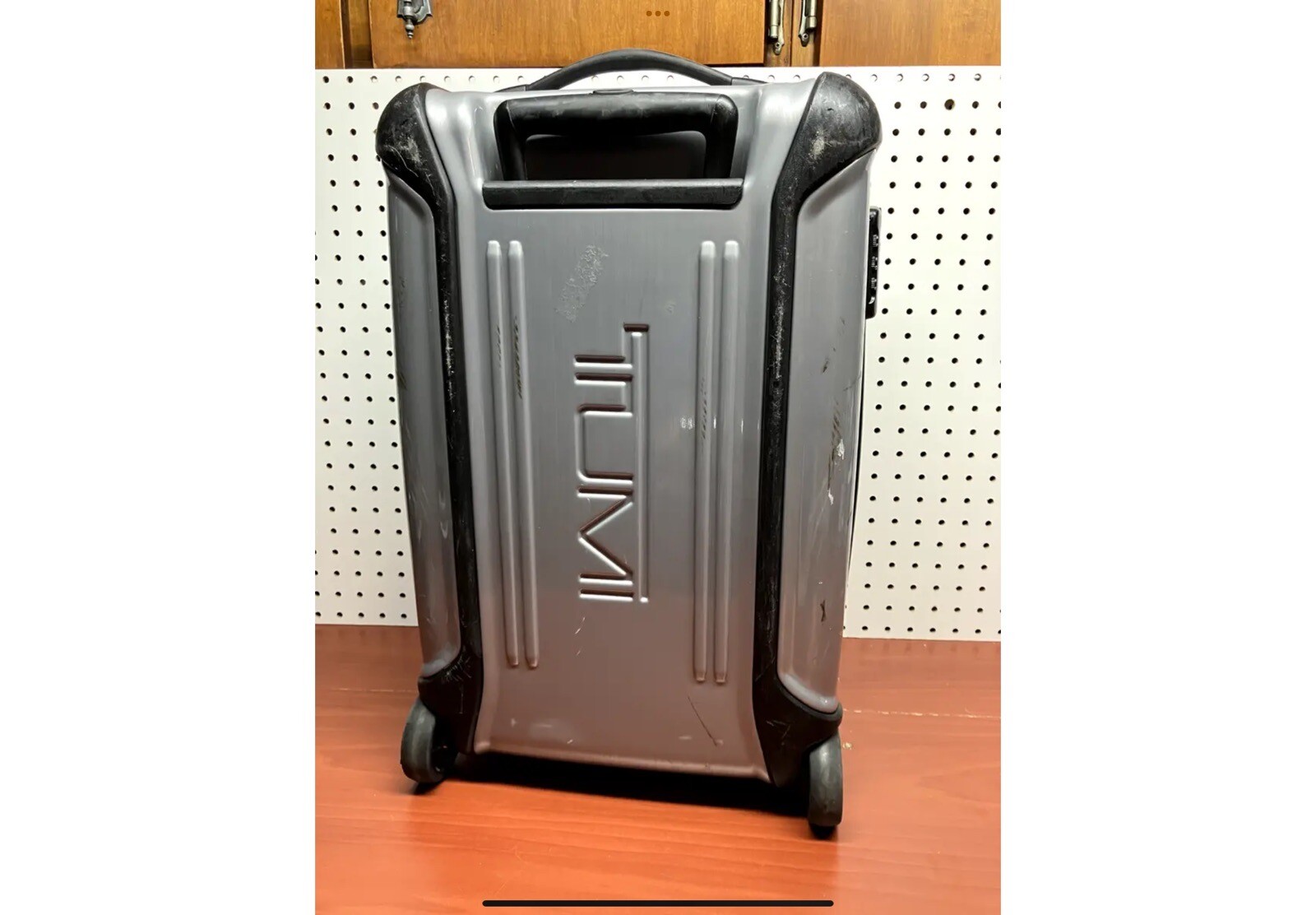 TUMI 20” Hard Case Rolling Carry On Suitcase Silver Luggage Travel Shell Small eBay