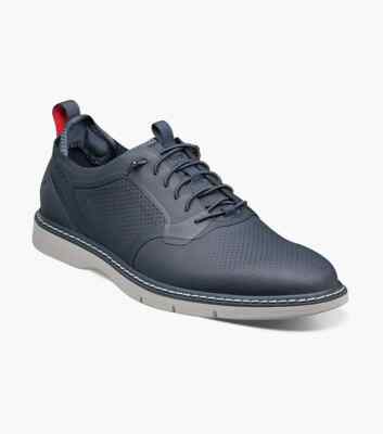 Stacy Adam Mens Casual Shoe - Navy Blue - Size 9 Leather & Textile Upper