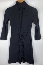 Versace Jeans Couture women's vintage Silk dress long sleeve size 36 S black