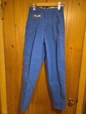 VTG 80s Deadstock NOS NWT Bugle Boy Girls Size 12 Pleated Blue Pants Inseam: 26"