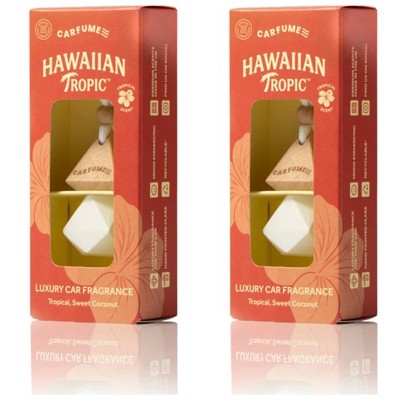 Auto Rauch Diffusor Lufterfrischer 2 x Hawaiian Tropic hängender Geruchsentferner