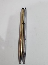 Vintage Cross Blue & black Ballpoint Pen 10kt Gold Cap & Barrel Made In USA