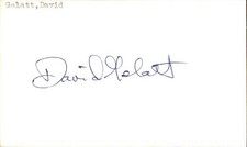 David Gelatt Signed 3x5 Index Card Cut  Autograph Den