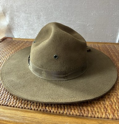 Boy Scouts of America official campaign hat, 1940s. Size 7