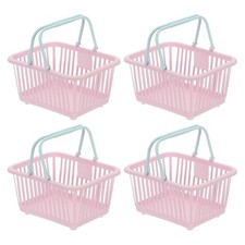 4PCS Mini Shopping Baskets with Handles Small Tiny Baskets, Purple