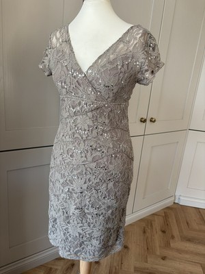 Scarlett size UK 10 Lace Crafted Tiered sequin dress wedding guest mother bride 