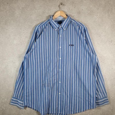 Vintage Chaps Classic Full Sleeve Button Shirt Herren XL Blau F32771
