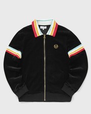 RARA GIACCA SERGIO TACCHINI VELLUTO UOMO TAGLIA L SLICE TRACK JACKET NERA NUOVA CON ETICHETTE