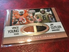 Vince Young Jay Cutler Dual Jersey Card