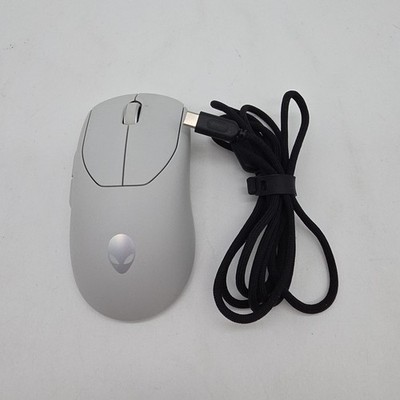 Alienware - Pro Wireless Optical Gaming Ambidextrous Mouse - Wired - Lunar Light