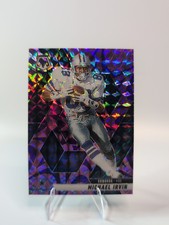 2025 Panini Mosaic - Michael Irvin #187 Reactive Purple Mosaic Prizm