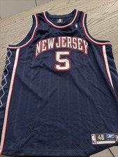 New Jersey Nets NBA Jersey Jason Kidd maglia autografata taglia 48 autentica nuova senza etichette