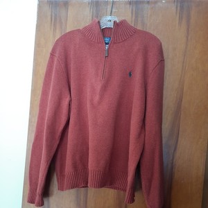 Vintage  Polo Ralph Lauren Quarter Zip Sweater XLarge  Embroidered Logo COTTON